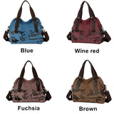 Retro Graffiti Ladies Canvas Bag One-Shoulder Messenger Large-Capacity Shoulder