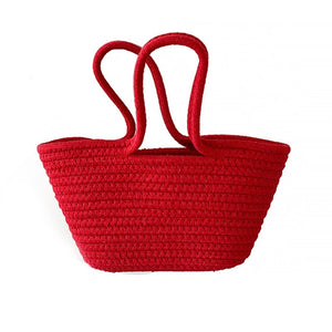 Retro Handbag Basket Bag Beach Tote Holiday Shoulder Bag