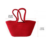 Retro Handbag Basket Bag Beach Tote Holiday Shoulder Bag