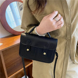 Retro Texture Small Square Bag Shoulder Crossbody Bag Ladies Handbags