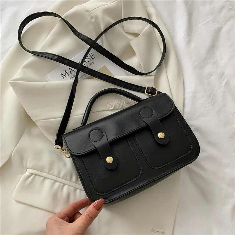 Retro Texture Small Square Bag Shoulder Crossbody Bag Ladies Handbags