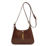 Western Style Shoulder Bag with Locking Buckle