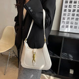 Western Style Shoulder Bag with Locking Buckle