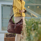 Retro Shoulder Handbag High Capacity Solid Multifunction Crossbody Bag