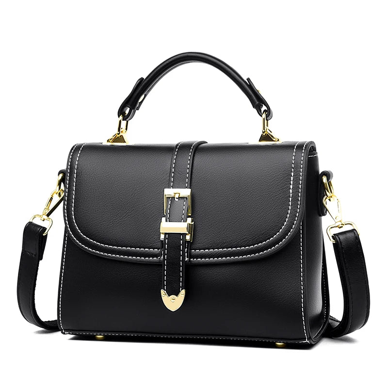 Vintage PU Leather Women Shoulder Bag Casual Messenger Tote Bag