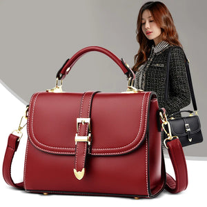 Vintage PU Leather Women Shoulder Bag Casual Messenger Tote Bag
