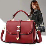Vintage PU Leather Women Shoulder Bag Casual Messenger Tote Bag