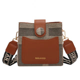 Retro Hong Kong Wide Shoulder Strap Diagonally Bag