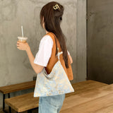 Retro Jacquard Women's Underarm Bag Casual Satin Ladies Flower Shoulder Bags