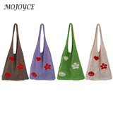 Retro Knitted Shoulder Bag Casual Beach Shopper Mesh