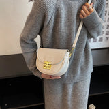 Vintage Semicircle Shoulder Purse Women Clutch Handle Bags