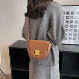 Vintage Semicircle Shoulder Purse Women Clutch Handle Bags