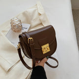 Vintage Semicircle Shoulder Purse Women Clutch Handle Bags