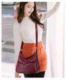 Retro Ladies PU Leather Shoulder Bag Large Capacity Handbag