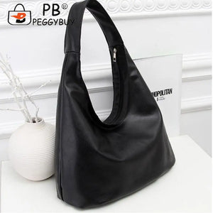Retro Ladies Shoulder Bags Pure Crossbody Bag Casual PU Leather Women Casual Pur