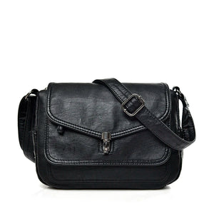 Retro Shoulder Bag Lock Clamshell Style Messenger Casual Female Bag