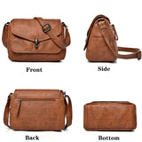 Retro Shoulder Bag Lock Clamshell Style Messenger Casual Female Bag