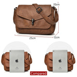 Retro Shoulder Bag Lock Clamshell Style Messenger Casual Female Bag