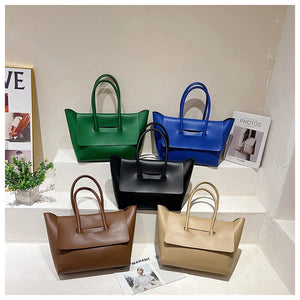 Retro Large Capacity Shoulder Bag PU Leather High Multi-function Female Handbag