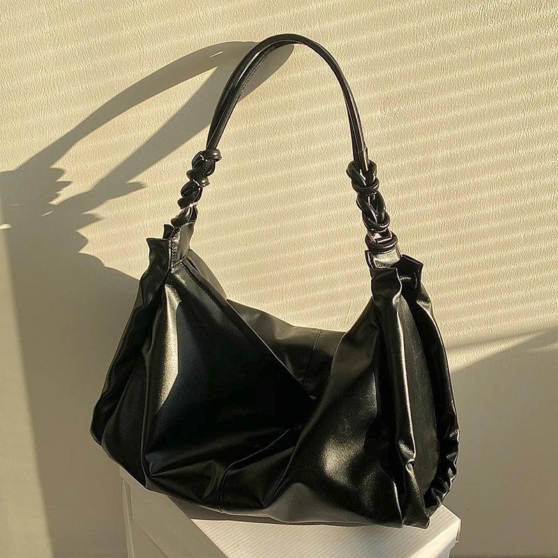 Leather Shoulder Bag Large Capacity Handbag