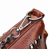 Retro Women Tote Bag Chain Rivet Bead Shoulder Bags Lady Commutin