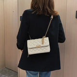 Retro Large Handbag PU Leather Women's Bags Crossbody Lock Chain Shoulder