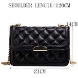 Retro Large Handbag PU Leather Women's Bags Crossbody Lock Chain Shoulder