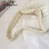 Retro Lattice Cloud Shoulder Bag Quilted Handbag Female Padded Bag