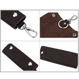 Leather Double Snap Key Holder Key Ring Bag Men Women Universal Key Fob Cover