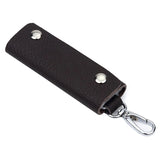 Leather Double Snap Key Holder Key Ring Bag Men Women Universal Key Fob Cover