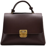 Ladies Retro Leather Top Handle Bag Large Capacity Tote