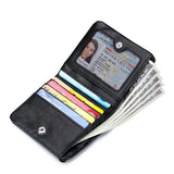 Vintage Leather Zipper Wallet Slim Purse for Men and Women