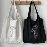 Retro Literary Canvas Bag Women Shoulder Bag Ulzzang Harajuku Cotton Shopping