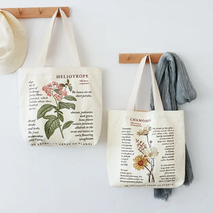 Retro Literary Canvas Shoulder Bag