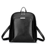 Retro High Leather Backpack Large Capacity School Shoulder Bags
