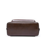 Retro High Leather Backpack Large Capacity School Shoulder Bags