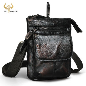 Retro Men Leather Shoulder Satchel Bag Phone Pouch Hook Belt Fanny Waist Bag