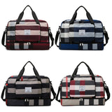 Retro Fitness Shoulder Bag Gym Large Capacity with Pockets Waterproof Handbag