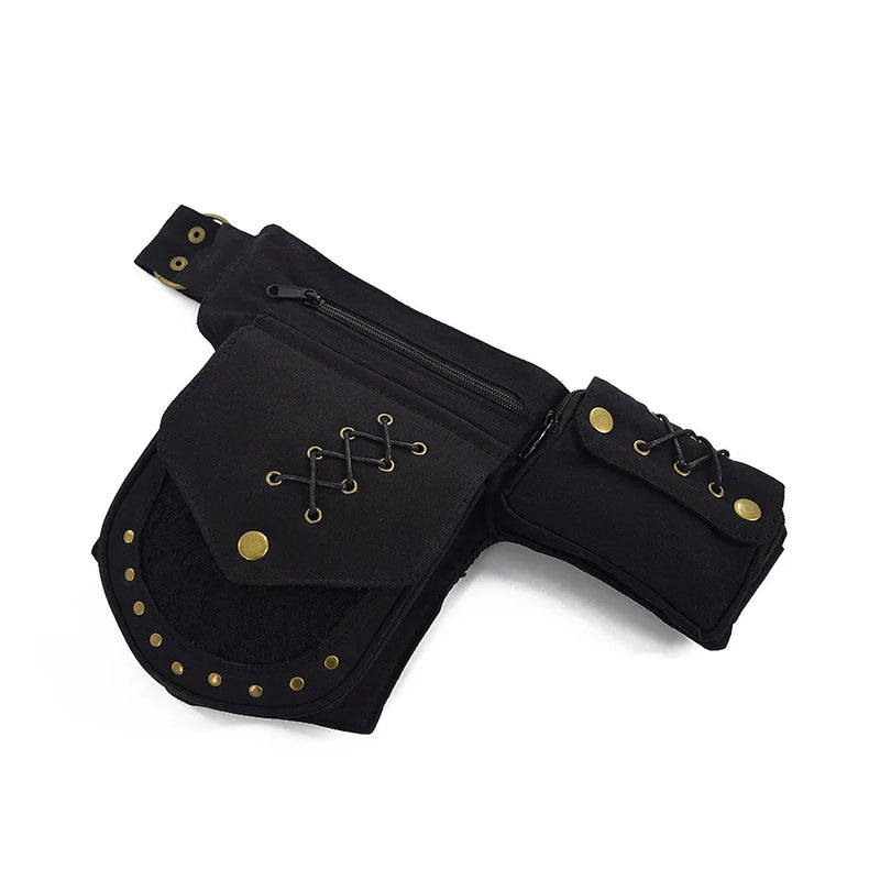 Retro Multifunctional Waist Bag Purse Men Women Phone Storage Chest Fanny Pack