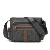 Retro Men's Briefcase PU Leather Laptop Bag