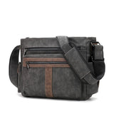 Retro Men's Briefcase PU Leather Laptop Bag