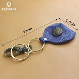 Vintage Men's Leather Key Organizer Bag Keychain Holder Chain