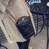 Retro Mini Bucket Crossbody Bag Women Shoulder Bags PU Leather