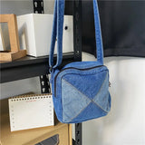 Retro Mini Crossbody Bag for Women Denim Travel Handbag Purse