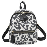 Leopard Mini Women's Backpack Small School Bag Rucksack for Teen Girls