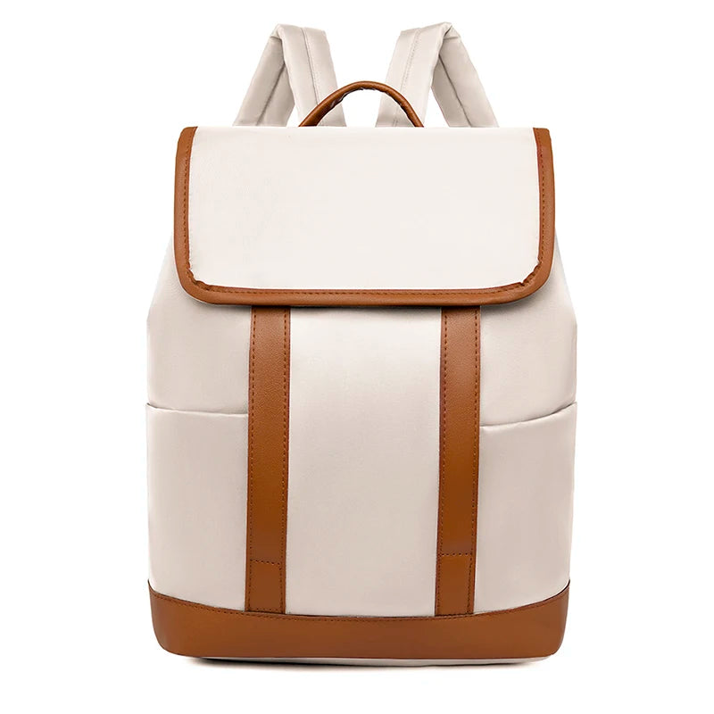 Retro Nylon Double Large Capacity Schoolbag Travel Backpack