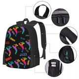 Retro Music Pop Art Backpack Jazz Musicians Student Travel Backpack