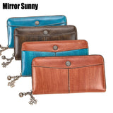 Retro Ladies Wallet Long Leather Zipper Purse Large Capacity Handbag