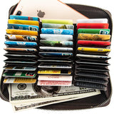 Retro Ladies Wallet Long Leather Zipper Purse Large Capacity Handbag