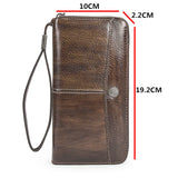 Retro Ladies Wallet Long Leather Zipper Purse Large Capacity Handbag